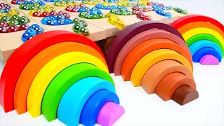 Marble Run Race ASMR☆HABA Slope Rainbow tunnel Part128