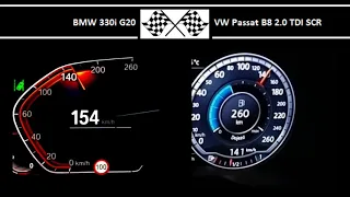 BMW 330i G20 VS. VW Passat B8 2.0 TDI SCR - Acceleration 0-100km/h