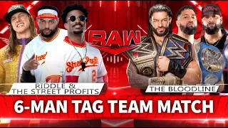 Riddle & Street Profits Vs Roman Reigns & The Usos - WWE Raw Español Latino: 25/07/2022