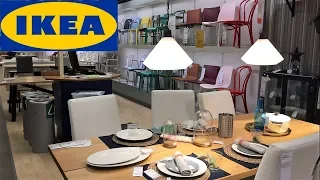 IKEA KITCHEN TABLES CHAIRS DINING ROOM FURNITURE - SHOP WITH ME SHOPPING STORE WALK THROUGH 4K