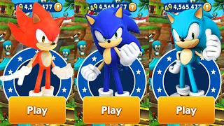 Sonic Dash - Sonic vs Fire Sonic vs Ice Sonic - All Characters Unlocked - Run Gameplay