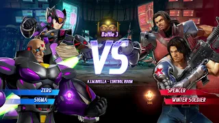 Zero/Sigma vs Spencer/Winter Soldier - Marvel vs Capcom Infinite