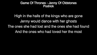 Podrick - Jenny of Oldstones Lyrics ( Game of thrones ) A song could make you cry