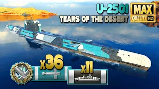 Submarine U-2501: 261k on map Tears of the Desert - World of Warships
