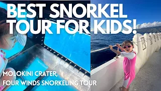 BEST SNORKEL TOUR FOR KIDS! 🐋 Kid's POV | Molokini Maui | Four Winds II