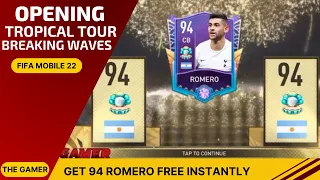 OPENING TROPICAL TOUR BREAKING WAVES 94 ROMERO | SUMMER VACATION EUROPE EVENT #fifamobile22