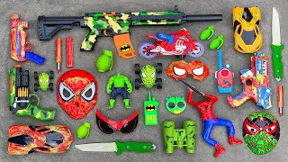 Spider Man Action Series Guns & Equipment - Batman AR Gun, Military Guns, MP40, Grenade from the Box