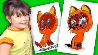 Как нарисовать Котёнка ГАВ из мультика / урок рисования для детей