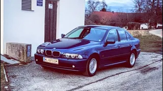 BMW 530d e39 POV test drive by seen through cars