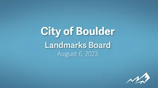 9-6-23 Landmarks Board Meeting