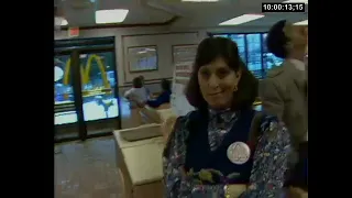 Inside a McDonald's restaurant in 1990