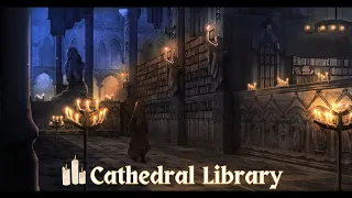 CATHEDRAL LIBRARY II | Ambient Choir, Wind, Sound Of Burning Candles | ASMR