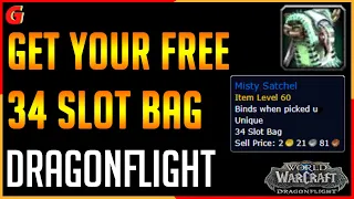 Misty Satchel FREE 34 Slot Bag - Dragonflight WoW