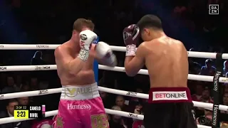 Canelo Alvarez vs Dimitry Bivol fight with slowmo