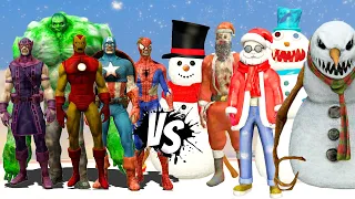 Avengers Zombie VS Snow Monster Army - GTA 5 EPIC BATTLE