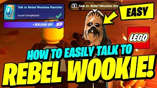 How to EASILY Talk to Rebel Wookiee Rancher Grrraaalf - Fortnite Lego Star Wars Quest