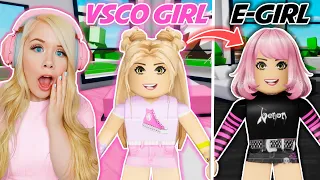 VSCO GIRL TO E-GIRL IN BROOKHAVEN! (ROBLOX BROOKHAVEN RP)