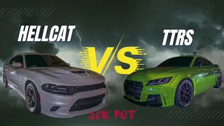 DaHellcat vs 1stockf30 ttrs 30k pot street race