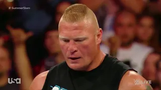 Brock Lesnar entrance (Pop) Raw Aug 13 2018 - Attacks Roman a week before Summerslam