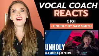 Vocal Coach|Reacts Unholy-Sam Smith and Kim Petras (cover) | Gigi De Lana • Jon • Jake • Romeo-Oyus
