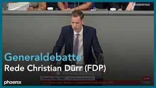 Rede von Christian Dürr (FDP) in der Generaldebatte des Bundestags am 06.09.23