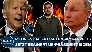 UKRAINE-KRIEG: Putin ordnet Eskalation an! Selenskyj kämpferisch - jetzt reagiert US-Präsident Biden