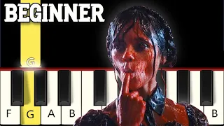 Wednesday 1x04 - Bloody Prom Dance Scene (Let's get physical) Piano tutorial - Beginner