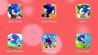 Sonic Boom, Sonic Forces, Sonic Runners, Sonic Jump, Sonic Dash and Sonic 1 [iOS Gameplay]