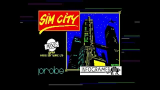 zx spectrum loading sim city original from a cassette tape