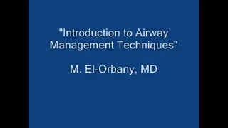 Introduction to Airway Management Techniques