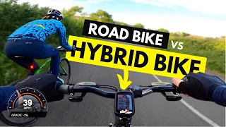 Can I Beat a ROAD BIKE on my HYBRID BICYCLE?