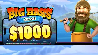 BIG BASS CRASH | $1000 BET | WINNING | 50X MULTIPLIER 🔥