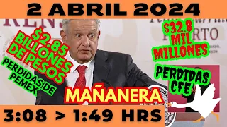 💩🐣👶 AMLITO | Mañanera *Martes 02 de abril 2024* | El gansito veloz 3:08 a 1:49.