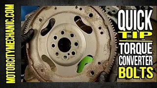 Quick Tip: Installing Torque Converter Bolts