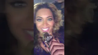 The Mrs. Carter Show Zürich Beyoncé take Vincenzo cell phone 2013.