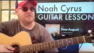 How To Play Dear August Guitar Noah Cyrus PJ Harding // easy guitar tutorial beginner lesson chords