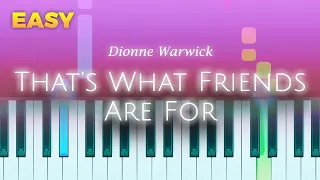 Dionne Warwick - That’s What Friends Are For - EASY Piano TUTORIAL by Piano Fun Play