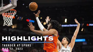 OKC Thunder Wins 102-90 Over San Antonio Spurs | Game Highlights | March 12, 2023