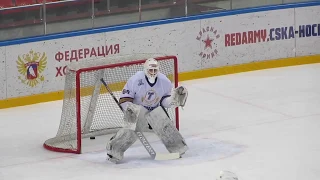 VHL Perevozchikov and Sidorov pre-game warm-up