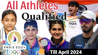 All Indian athletes qualified for Paris Olympic 2024 | Study India Gs | Current Affairs