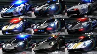 NFS Hot Pursuit Remastered All Cop Cars: Bugatti Veyron Super Sport, Keonigsegg CCX, Agera, Apollo S