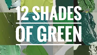 How to mix 12 different shades of green? | Colourmixing Tutorial | Acrylic Colour mixing | Arttips