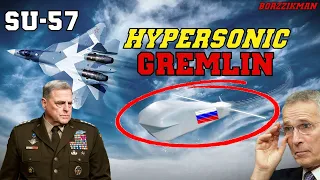 NATO is Speechless! Su-57 began Testing the Latest Hypersonic Missile 'GREMLIN' in Ukraine!