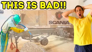 I SHOT BLAST IN MY UNIT AND ITS NOW DESTROYED | SCANIA V8 BUILD | PT10 | #truckertim