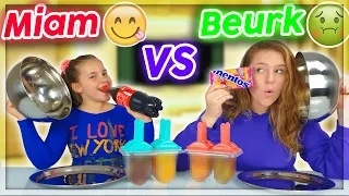 CHALLENGE MIAM VS BEURK GLACE ! Test de goût par AMELINA KIDS !