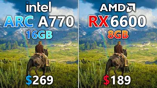 ARC A770 vs RX 6600 - Test in 9 Games