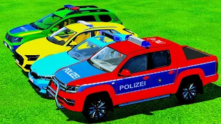 MAN RESCUE, BMW POLICE CARS, AUDI POLICE CARS AND FORD WITH MAN TRUCK - FS22