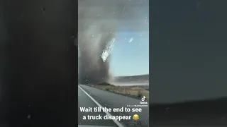 Truck gets swallowed by a #twister