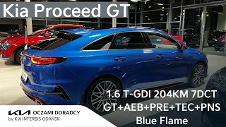 Nowa Kia Proceed GT [1.6 T-GDI 204KM 7DCT] wersja GT+AEB+PRE+TEC+Dach w kolorze Blue Flame