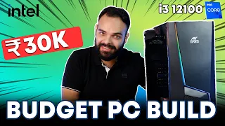 Rs 30,000 Best Gaming PC Build | Intel 12th Gen Budget PC Build Under 30k | Latest Games Tested!
